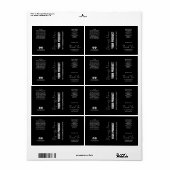 Black Modern Jar Labels (Full Sheet)