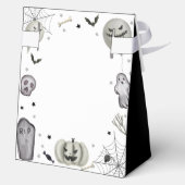 Black Modern Little Boo Ghost Boy Baby shower Bedankdoosjes (Achterkant)