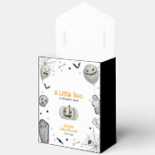 Black Modern Little Boo Ghost Boy Baby shower Bedankdoosjes (Open)