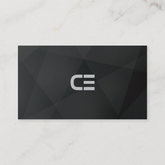 Black Modern Minimal Founder & CEO Visitekaartje (Achterkant)