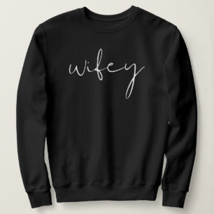 Black Modern Minimalist Edgy Font Wifey Trui