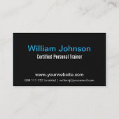 Black Modern minimalist Kettlebell Fitness Trainer Visitekaartje (Achterkant)