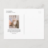 Black Modern minimalist Photo Wedding Elopement Aankondigingskaart (Achterkant)