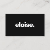 Black Modern minimalist Visitekaartje (Voorkant)