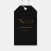 Black Modern minimalist Wedding Gift Labels Cadeaulabel (Voorkant)