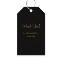Black Modern minimalist Wedding Gift Labels
