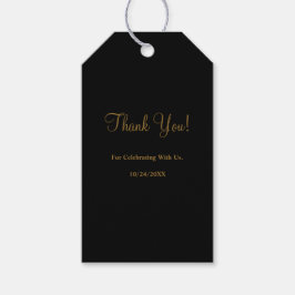 Black Modern minimalist Wedding Gift Labels Cadeaulabel