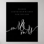 Black Modern New Mr en Mrs. Poster (Voorkant)