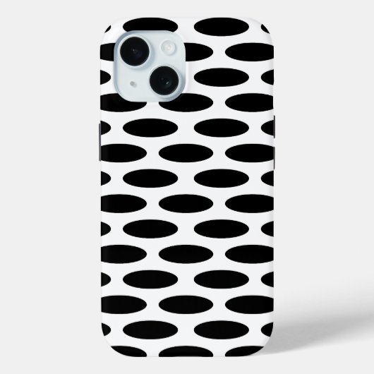 Black Modern Oval op Emporiomoffa Case-Mate iPhone Case (Achterkant)