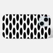 Black Modern Oval op Emporiomoffa Case-Mate iPhone Case (Achterkant (horizontaal))