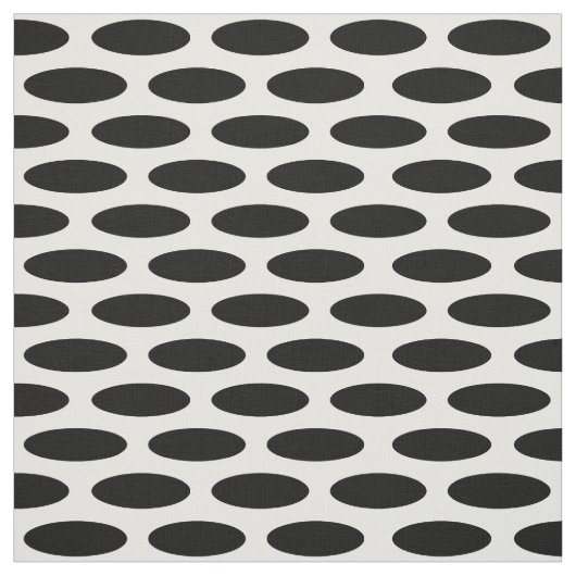 Black Modern Oval op Emporiomoffa Stof (Swatch)