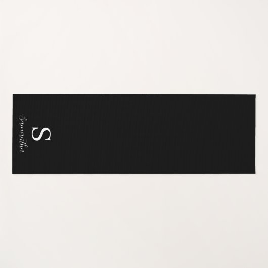 Black Modern Personalized  Yogamat (Voorkant (horizontaal))