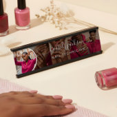 Black Modern Photo Collage Script Kalligrafie Naam Bureau Naambordje