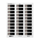 Black Modern Photo Return Label (Full Sheet)
