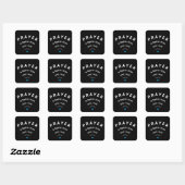 Black Modern PRAYER BETER DAN WIFI Custom Vierkante Sticker (Vel)