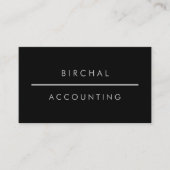 Black Modern Professional Accounting Financial Visitekaartje (Voorkant)
