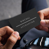 Black Modern Professional Accounting Financial Visitekaartje