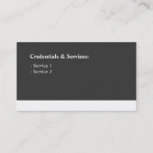 Black Modern Professional Monogram Visitekaartjes (Achterkant)