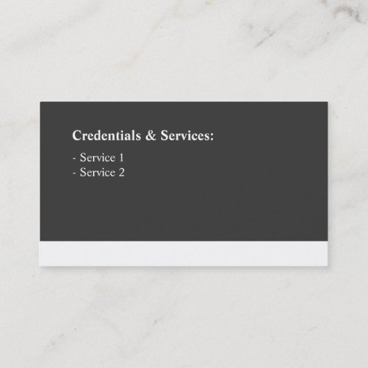 Black Modern Professional Monogram Visitekaartjes (Achterkant)