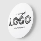 Black Modern Rectangular Logo Grote Klok (Hoek)