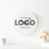 Black Modern Rectangular Logo Grote Klok (Huis)