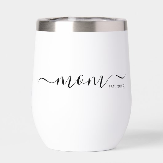 Black Modern Script Established Mom (Achterkant)