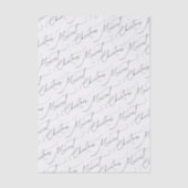 Black Modern Script Merriest Christmas Tissuepapier (Voorkant)