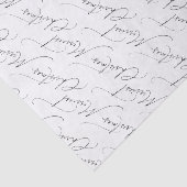 Black Modern Script Merriest Christmas Tissuepapier (Detail)
