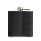 Black Modern Simple Name Persoonlijke Groomsmen Heupfles (Achterkant)