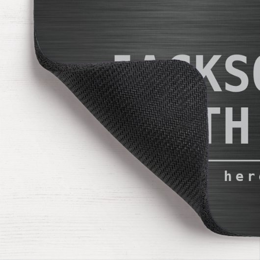 Black Modern Simple Name Persoonlijke Groomsmen Muismat (Hoek)