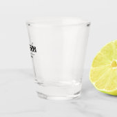 Black Modern Simple Name Persoonlijke Groomsmen Shot Glas (Rechts)