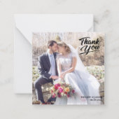 Black Modern Simple Photo HandLettered Notitiekaartje (Voorkant)