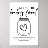 Black Modern Simple Script Baby Guess Baby Food Poster (Voorkant)