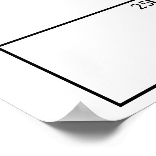 Black Modern Simple Script Baby Shower Guess Date Poster (Hoek)