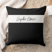 Black Modern Simple Script Baby Shower Kussen (Deken)