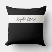 Black Modern Simple Script Baby Shower Kussen (Voorkant)