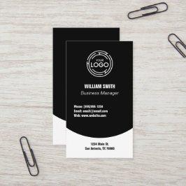 Black Modern Simple Visitekaartje