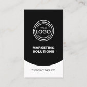 Black Modern Simple Visitekaartje (Achterkant)