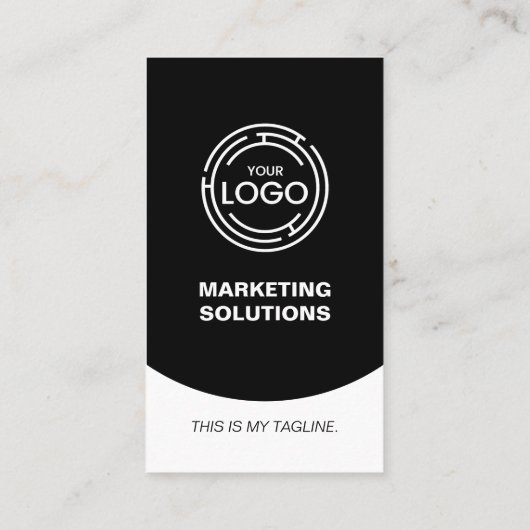 Black Modern Simple Visitekaartje (Achterkant)