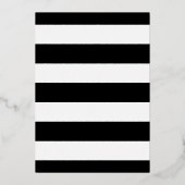 Black Modern Stripes Gold Foil Typography Wedding Folie Uitnodiging (Achterkant)