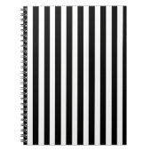 Black Modern Stripes Notitieboek (Voorkant)