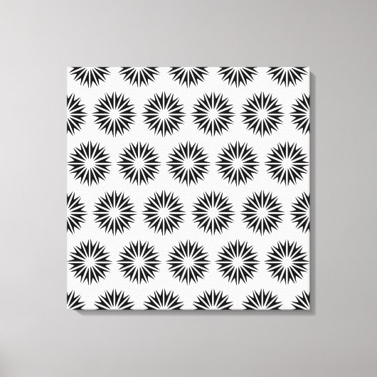 Black Modern Sunbursts Canvas Afdruk (Voorkant)