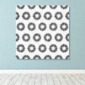 Black Modern Sunbursts Canvas Afdruk (Insitu (Houten vloer))