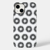 Black Modern Sunbursts Case-Mate iPhone Case (Achterkant)