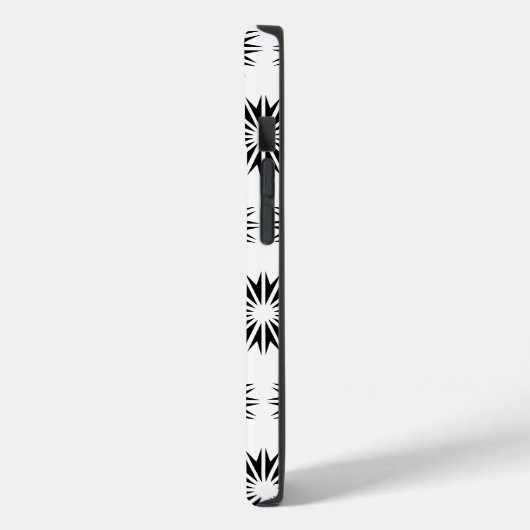 Black Modern Sunbursts Case-Mate iPhone Case (Achterkant / Links)