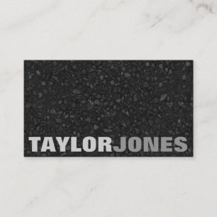 Black Modern Textured Visitekaartje