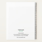 Black Modern Trendy Cleaning Services logo Planner (Achterkant)