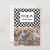 Black Modern Triangles Holiday-fotokaart Kaart (Voorkant)