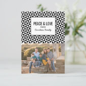 Black Modern Triangles Holiday-fotokaart Kaart (Staand voorkant)