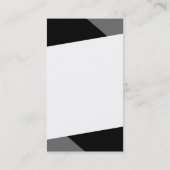 Black Modern Tuxedo Visitekaartjes (Achterkant)